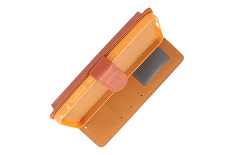BAOHU Zakelijke Book Case Telefoonhoesje - Portemonnee Hoesje - Geschikt voor de Samsung Galaxy A15 - Bruin
