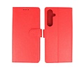 BAOHU Zakelijke Book Case Telefoonhoesje - Portemonnee Hoesje - Geschikt voor de Samsung Galaxy S24 FE - Rood