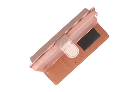 BAOHU Zakelijke Book Case Telefoonhoesje - Portemonnee Hoesje - Geschikt voor de Samsung Galaxy S24 FE - Rose Goud