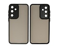 Hoesje Geschikt voor de Samsung Galaxy A36 - A56 - Mat-Transparent met Camera Beschermer Case - Zwart