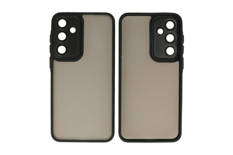 Hoesje Geschikt voor de Samsung Galaxy A36 - A56 - Mat-Transparent met Camera Beschermer Case - Zwart