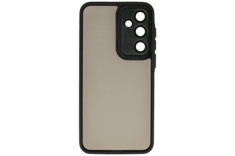 Hoesje Geschikt voor de Samsung Galaxy A36 - A56 - Mat-Transparent met Camera Beschermer Case - Zwart