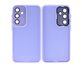 Hoesje Geschikt voor de Samsung Galaxy A36 - A56 - Mat-Transparent met Camera Beschermer Case - Paars