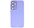 Hoesje Geschikt voor de Samsung Galaxy A36 - A56 - Mat-Transparent met Camera Beschermer Case - Paars