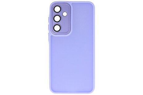 Hoesje Geschikt voor de Samsung Galaxy A36 - A56 - Mat-Transparent met Camera Beschermer Case - Paars