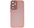 Hoesje Geschikt voor de Samsung Galaxy A36 - A56 - Mat-Transparent met Camera Beschermer Case - Roze