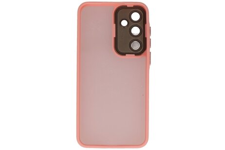 Hoesje Geschikt voor de Samsung Galaxy A36 - A56 - Mat-Transparent met Camera Beschermer Case - Roze