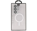 Hoesje Geschikt voor de Samsung Galaxy S25 Ultra - Mat-Transparent met Camera Beschermer Magnetic Case - Wit