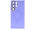 Hoesje Geschikt voor de Samsung Galaxy S25 Ultra - Mat-Transparent met Camera Beschermer Magnetic Case - Paars