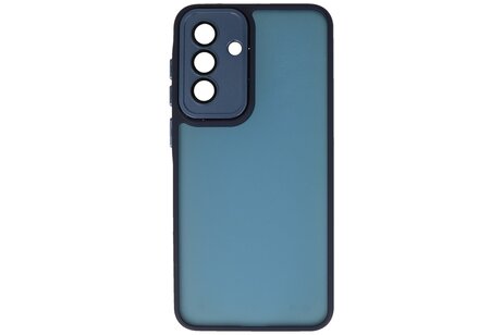 Hoesje Geschikt voor de Samsung Galaxy A36 - A56 - Mat-Transparent met Camera Beschermer Case - Navy
