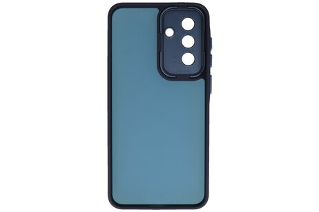 Hoesje Geschikt voor de Samsung Galaxy A36 - A56 - Mat-Transparent met Camera Beschermer Case - Navy