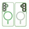 Mat-Transparent met Camera Beschermer Magsafe Case voor Samsung Galaxy S24 Plus / S25 Plus Groen