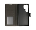 Zakelijke Book Case Telefoonhoesje - Portemonnee Hoesje - Geschikt voor de Samsung Galaxy S25 Ultra - Zwart