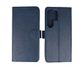 Zakelijke Book Case Telefoonhoesje - Portemonnee Hoesje - Geschikt voor de Samsung Galaxy S25 Ultra - Navy