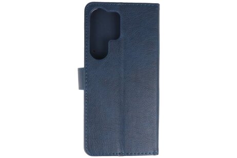 Zakelijke Book Case Telefoonhoesje - Portemonnee Hoesje - Geschikt voor de Samsung Galaxy S25 Ultra - Navy