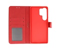 Zakelijke Book Case Telefoonhoesje - Portemonnee Hoesje - Geschikt voor de Samsung Galaxy S25 Ultra - Rood
