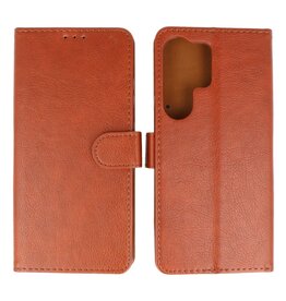 Samsung Galaxy S25 Ultra Hoesje Book Case Telefoonhoesje Bruin