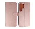 Zakelijke Book Case Telefoonhoesje - Portemonnee Hoesje - Geschikt voor de Samsung Galaxy S25 Ultra - Rose Goud