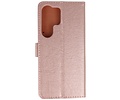 Zakelijke Book Case Telefoonhoesje - Portemonnee Hoesje - Geschikt voor de Samsung Galaxy S25 Ultra - Rose Goud