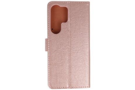 Zakelijke Book Case Telefoonhoesje - Portemonnee Hoesje - Geschikt voor de Samsung Galaxy S25 Ultra - Rose Goud