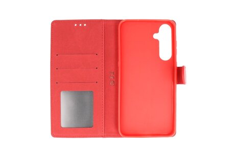 BAOHU Zakelijke Book Case Telefoonhoesje - Portemonnee Hoesje - Geschikt voor de Samsung Galaxy S24 - S25 - Rood
