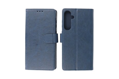 BAOHU Zakelijke Book Case Telefoonhoesje - Portemonnee Hoesje - Geschikt voor de Samsung Galaxy S24 Plus - S25 Plus - Navy