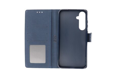 BAOHU Zakelijke Book Case Telefoonhoesje - Portemonnee Hoesje - Geschikt voor de Samsung Galaxy S24 Plus - S25 Plus - Navy