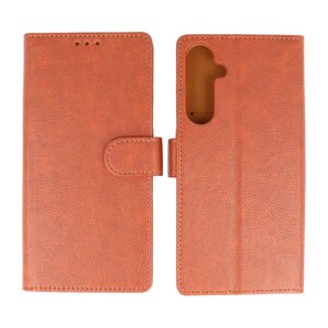 BAOHU Zakelijke Book Case Telefoonhoesje - Portemonnee Hoesje - Geschikt voor de Samsung Galaxy S24 Plus - S25 Plus - Bruin