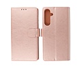 BAOHU Zakelijke Book Case Telefoonhoesje - Portemonnee Hoesje - Geschikt voor de Samsung Galaxy S24 Plus - S25 Plus - Rose Goud