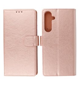 BAOHU Samsung Galaxy S24 Plus - S25 Plus Hoesje Book Case Telefoonhoesje Rose Goud