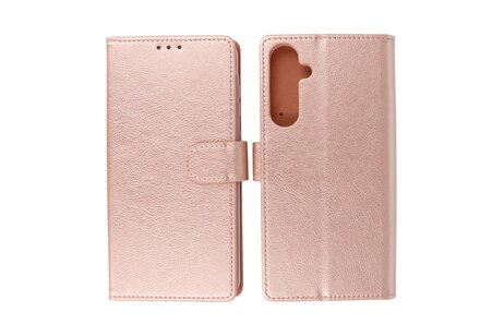 BAOHU Zakelijke Book Case Telefoonhoesje - Portemonnee Hoesje - Geschikt voor de Samsung Galaxy S24 Plus - S25 Plus - Rose Goud