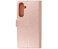 BAOHU Zakelijke Book Case Telefoonhoesje - Portemonnee Hoesje - Geschikt voor de Samsung Galaxy S24 Plus - S25 Plus - Rose Goud