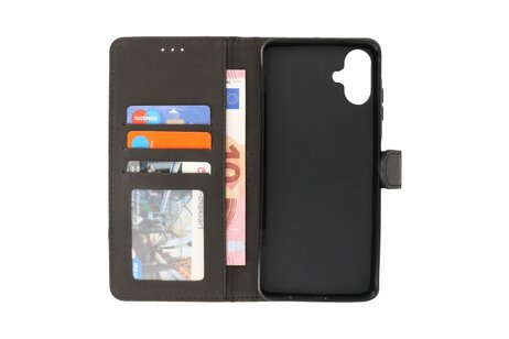BAOHU Zakelijke Book Case Telefoonhoesje - Portemonnee Hoesje - Geschikt voor de Samsung Galaxy A06 - Zwart