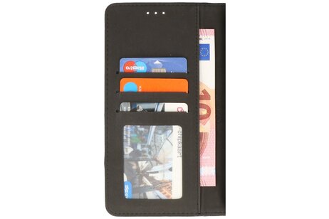 BAOHU Zakelijke Book Case Telefoonhoesje - Portemonnee Hoesje - Geschikt voor de Samsung Galaxy A06 - Zwart