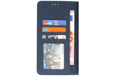 BAOHU Zakelijke Book Case Telefoonhoesje - Portemonnee Hoesje - Geschikt voor de Samsung Galaxy A06 - Navy