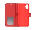 BAOHU Zakelijke Book Case Telefoonhoesje - Portemonnee Hoesje - Geschikt voor de Samsung Galaxy A06 - Rood