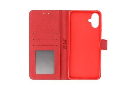 BAOHU Zakelijke Book Case Telefoonhoesje - Portemonnee Hoesje - Geschikt voor de Samsung Galaxy A06 - Rood
