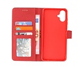BAOHU Zakelijke Book Case Telefoonhoesje - Portemonnee Hoesje - Geschikt voor de Samsung Galaxy A06 - Rood