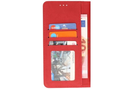 BAOHU Zakelijke Book Case Telefoonhoesje - Portemonnee Hoesje - Geschikt voor de Samsung Galaxy A06 - Rood