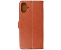 BAOHU Zakelijke Book Case Telefoonhoesje - Portemonnee Hoesje - Geschikt voor de Samsung Galaxy A06 - Bruin