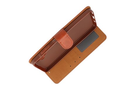 BAOHU Zakelijke Book Case Telefoonhoesje - Portemonnee Hoesje - Geschikt voor de Samsung Galaxy A06 - Bruin