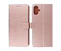 BAOHU Zakelijke Book Case Telefoonhoesje - Portemonnee Hoesje - Geschikt voor de Samsung Galaxy A06 - Rose Goud