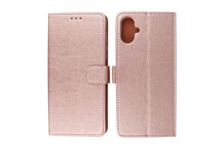 BAOHU Zakelijke Book Case Telefoonhoesje - Portemonnee Hoesje - Geschikt voor de Samsung Galaxy A06 - Rose Goud