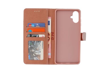 BAOHU Zakelijke Book Case Telefoonhoesje - Portemonnee Hoesje - Geschikt voor de Samsung Galaxy A06 - Rose Goud