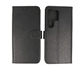 BAOHU Zakelijke Book Case Telefoonhoesje - Portemonnee Hoesje - Geschikt voor de Samsung Galaxy S24 Ultra - Zwart