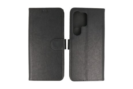 BAOHU Zakelijke Book Case Telefoonhoesje - Portemonnee Hoesje - Geschikt voor de Samsung Galaxy S24 Ultra - Zwart