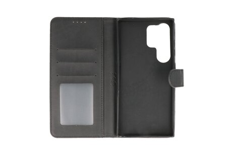 BAOHU Zakelijke Book Case Telefoonhoesje - Portemonnee Hoesje - Geschikt voor de Samsung Galaxy S24 Ultra - Zwart