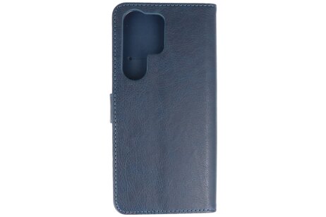 BAOHU Zakelijke Book Case Telefoonhoesje - Portemonnee Hoesje - Geschikt voor de Samsung Galaxy S24 Ultra - Navy