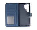 BAOHU Zakelijke Book Case Telefoonhoesje - Portemonnee Hoesje - Geschikt voor de Samsung Galaxy S24 Ultra - Navy