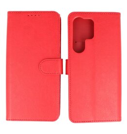 BAOHU Samsung Galaxy S24 Ultra Hoesje Book Case Telefoonhoesje Rood